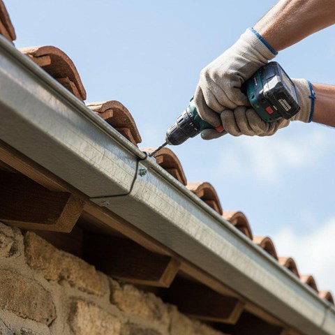 Instalación y colocación de canalones de aluminio y cobre en Mos - Imagen 1